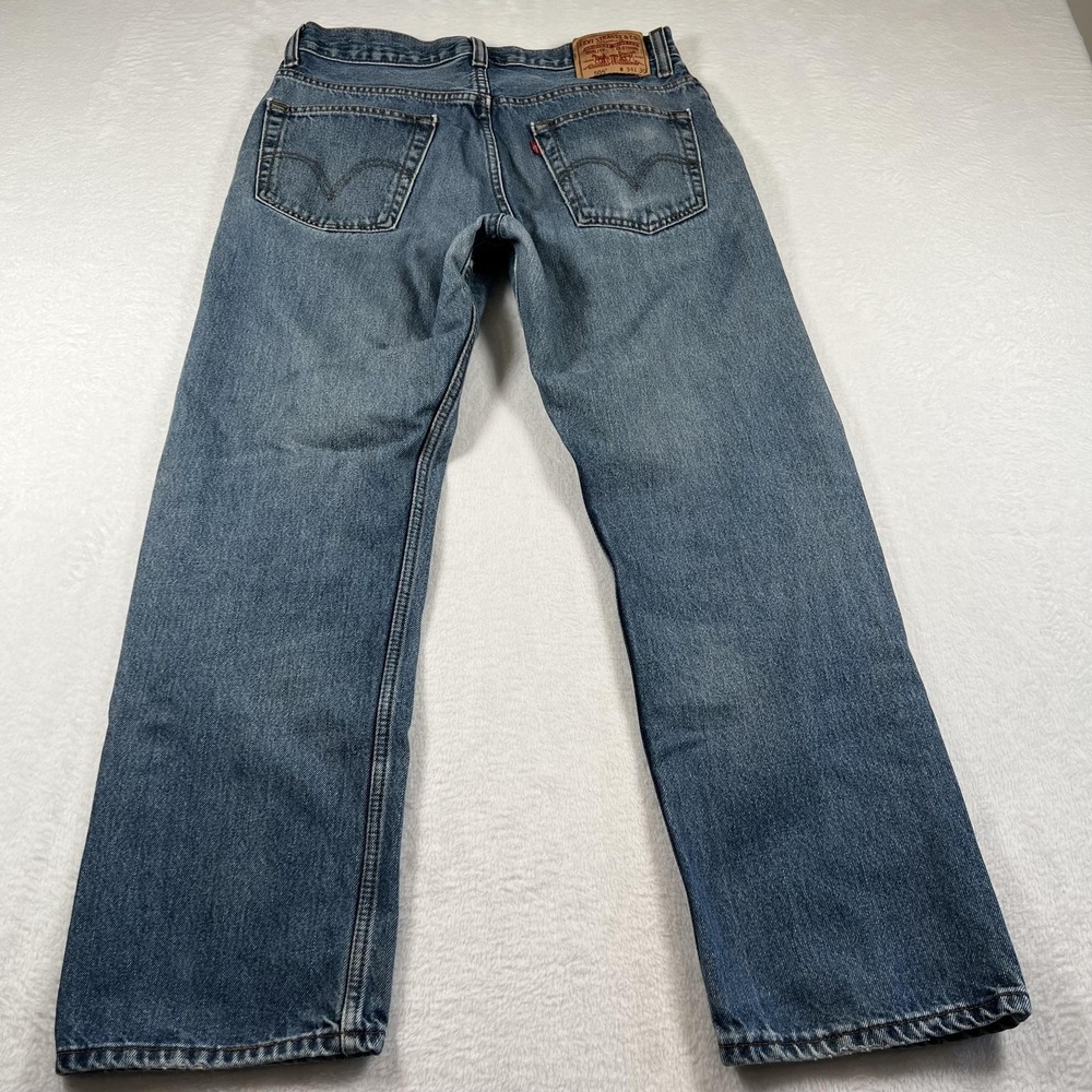 Levis 505 Y2K Jeans Mens 34x30 Medium Wash Denim Regular Fit Straight Leg Blue - Picture 8 of 12
